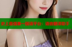 史上最强兼一国语平台：语音翻译助手