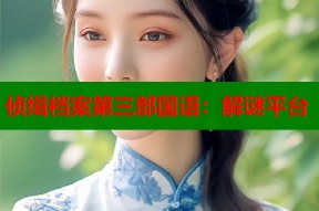 侦缉档案第三部国语：解谜平台